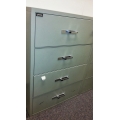 Gardex Beige 4 Drawer Lockable Fire Proof Filing Cabinet Locking